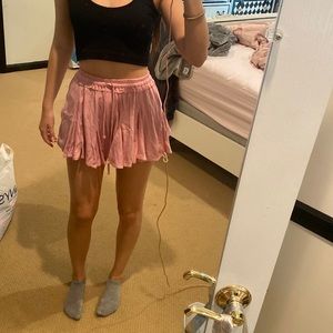 Light pink flowy skort
